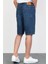 Erkek Koyu Mavi Baggy Fit Rahat Kesim %100 Pamuk Denim Loose Jeans Kot Şort Arthur-Mavi 5