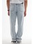 Erkek Baggy Fit Likrasız Rahat Kesim %100 Pamuk Loose Jean Kot Pantolon 7