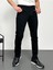 Erkek Siyah Şeritli Model Regular Fit Rahat Kesim Esnek Likralı Denim Jeans Kot Pantolon HLTHE001914 3