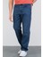 Erkek Mavi Baggy Fit Bol Kesim %100 Pamuk Denim Loose Jeans Kot Pantolon Leo 1