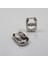 6 mm Silver Renk Kalp Model Çelik Küpe 2