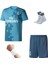 Realmadri'd Ronaldo 2017 Sezon Turkuaz Futbol Çocuk Forması 4'lü Set 1