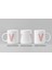 Kişiye Özel V Harfli Pembe Çiçekli Kupa Bardak - Baş Harfe Özel Porselen Mug 300 Ml 3