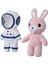 Aftonsparv 28 cm Çıkarılabilir Astronot Giysili Tavşan Yumuşak Peluş Oyuncak Pembe Uzay Temalı 2