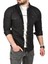 Slim Fit Kolay Ütülenebilir Pamuklu Spor Gömlek Likralı Kot Gömlek 2502505 2