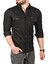 Slim Fit Kolay Ütülenebilir Pamuklu Spor Gömlek Likralı Kot Gömlek 2502505 5