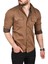 Slim Fit Kolay Ütülenebilir Pamuklu Spor Gömlek Likralı Kot Gömlek 2502505 4