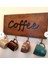 Ahşap Coffee Yazılı Duvar Kahve Fincanı Askılığı 1