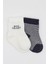 Bistyle Big Heart Penye Soket Çorap 2'li BS10117 Antrasit 1