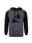 Harley Davidson Skull Text Gri Renk Reglan Kol Kapşonlu Sweatshirt 1