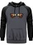 Highway Reflection Gri Renk Reglan Kol Kapşonlu Sweatshirt 1