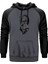 Kızıldereli Skull Warrios Gri Renk Reglan Kol Kapşonlu Sweatshirt 1
