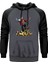 Iron Maiden Warriors Gri Renk Reglan Kol Kapşonlu Sweatshirt 1