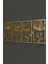 Çiçekler Metal Duvar Tablosu 4'lü Set - Altın - Modern Dekoratif Duvar Tablosu - Tablo - APT573 1