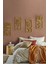 Çiçekler Metal Duvar Tablosu 4'lü Set - Altın - Modern Dekoratif Duvar Tablosu - Tablo - APT573 4