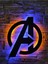 Avengers Logo LED Işıklı Tablo 1