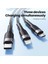 3 In 1 USB Kablosu 6A 100W Mikro USB Tip C Şarj ve Data Kablosu 3