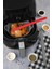 3 Parça Antrasit Silikon Air Fryer Pişirme Seti Maşa Air Fryer Pişirme Kabı Haznesi Spatula 1
