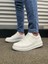 JY151 Boost Bağcıklı Cilt Erkek Günlük Sneaker Ayakkabı Cbt - Beyaz 2