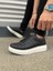JY151 Boost Bağcıklı Cilt Erkek Günlük Sneaker Ayakkabı Cbt - Siyah 3