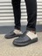 JY151 Boost Bağcıklı Cilt Süet Erkek Günlük Sneaker Ayakkabı Csst - Siyah/gri 2
