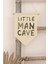 Çocuk Odası Dekor, Duvar Süsü, Ahşap Bebek Odası Dekor, Canvas Flama, Little Man Cave - Yeşil 1