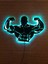 Fıtness Gym Kas Adam Rgb LED Işıklı Ahşap Mdf Dekoratif Tablo 1