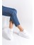 Valencıa Bağcıksız Cırt Cırtlı Ortopedik Taban Kadın Sneaker Spor Ayakkabı Bt - Beyaz 2