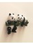Dekoratif Ikili Modern Duvar Askılık Bambu Üstünde Panda Dekor 4