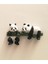 Dekoratif Ikili Modern Duvar Askılık Bambu Üstünde Panda Dekor 5