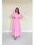 Pembe Pileli Uzun Elbise 3