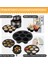 3+1 Silikon Airfryer Pişirme Kalıbı Seti Kırmızı Yonca+Bölmeli+Siyah Muffin Kabı+Yağ Sprey 4