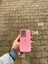 Apple iPhone 15 Pro Pembe Lansman Uyumlu Içi Kadife Silikon Kılıf 3
