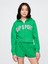 Kız Çocuk Yeşil Vintage Soft Crop Gap Logo Fermuarlı Sweatshirt 1