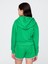 Kız Çocuk Yeşil Vintage Soft Crop Gap Logo Fermuarlı Sweatshirt 4