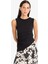 Slim Fit Dar Kesim Bisiklet Yaka Basic Düz Asimetrik Kesim Drapeli Atlet F0358AX25SM 4