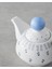 Blue Flowers New Bone China Demlik 400 ml Mavi 3