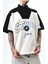 Erkek Studio Nakışlı Yarım Fermuarlı Oversize T-Shirt Ekru 4