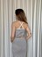 Çizgili Desenli Siyah/beyaz Croptop Diz Hizası Etekli Büstiyer Takım 2