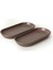 Mat Açık Taupe Noyan Kayık Tabak 2 Adet 26 cm 958 2