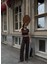 Biyeli Croptop Regular Kesim Fitilli Bol Paça Eşofman Büstiyer Takım - Kahve 5