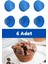 Mavi 6'lı Silikon Mini Browni Kalıbı - Muffin Kalıbı 6 Adet Cupcake Kek Kalıbı 1