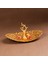 AKM00015 Gold Mini Metal Sunumluk - Ikramlık Lokumluk Kurabiyelik Çerezlik - Gold Yuvarlak Metal Sunumluk 1