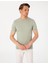 Erkek Yeşil Slim Fit Triko Tişört 50307312-VR016 3
