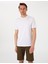 Erkek Beyaz Slim Fit Merserize Basic Tişört 50302560-VR013 1