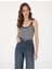 Kadın Lacivert Slim Fit Triko Tişört 50305603-VR033 3