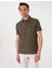 Erkek Haki Slim Fit %100 Pamuk Kıvrılmaz Amerikan Pike Polo Yaka Basic Tişört 50306154-VR027 1