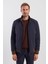 Lacivert Comfort Fit Dik Yaka Mont 1