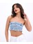 6817 Kot Crop-Mavi 4