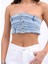 6817 Kot Crop-Mavi 5